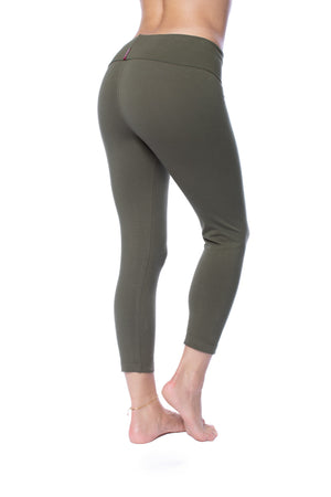 Hard Tail Forever - Roll Down Layered Legging (588, Olive) alt view 1