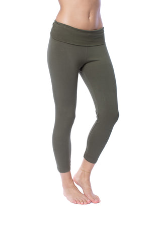 Hard Tail Forever - Roll Down Layered Legging (588, Olive) alt view 5