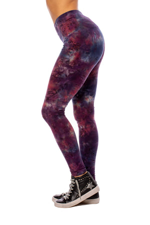 High Rise Ankle Legging Tie-Dye Lava (Style W-566, Tie-Dye Lava) by Hard Tail Forever
