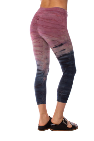 Hard Tail Forever - Flat Waist Capri (W-374, Sunset Rose Ombre Tie-Dye) alt view 1