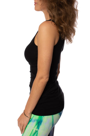 Hard Tail Forever - Baby Ribbed Skinny Mini Dress (T-150, Black) alt view 6
