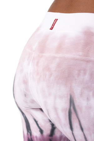 Hard Tail Forever - High Rise Capri Legging (W-614, Tie-Dye Purple Ice) alt view 3
