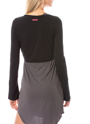 Hard Tail Forever - Crop Bell Sleeve (SL-12, Black) alt view 2