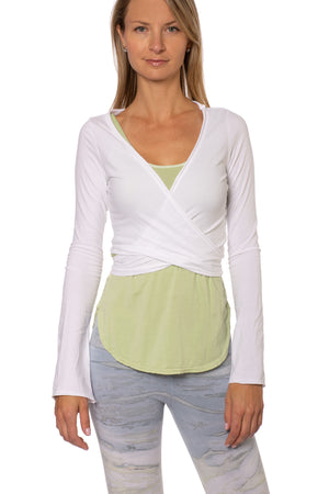 Hard Tail Forever - Crop Bell Sleeve (SL-12, White)