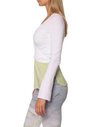 Hard Tail Forever - Crop Bell Sleeve (SL-12, White) alt view 1