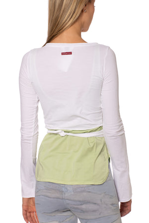 Hard Tail Forever - Crop Bell Sleeve (SL-12, White) alt view 2