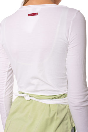 Hard Tail Forever - Crop Bell Sleeve (SL-12, White) alt view 3