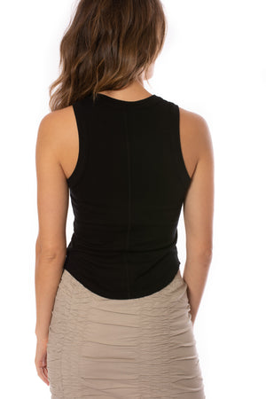 LA Made - Aida Racer Tank (S21047, Black) alt view 4