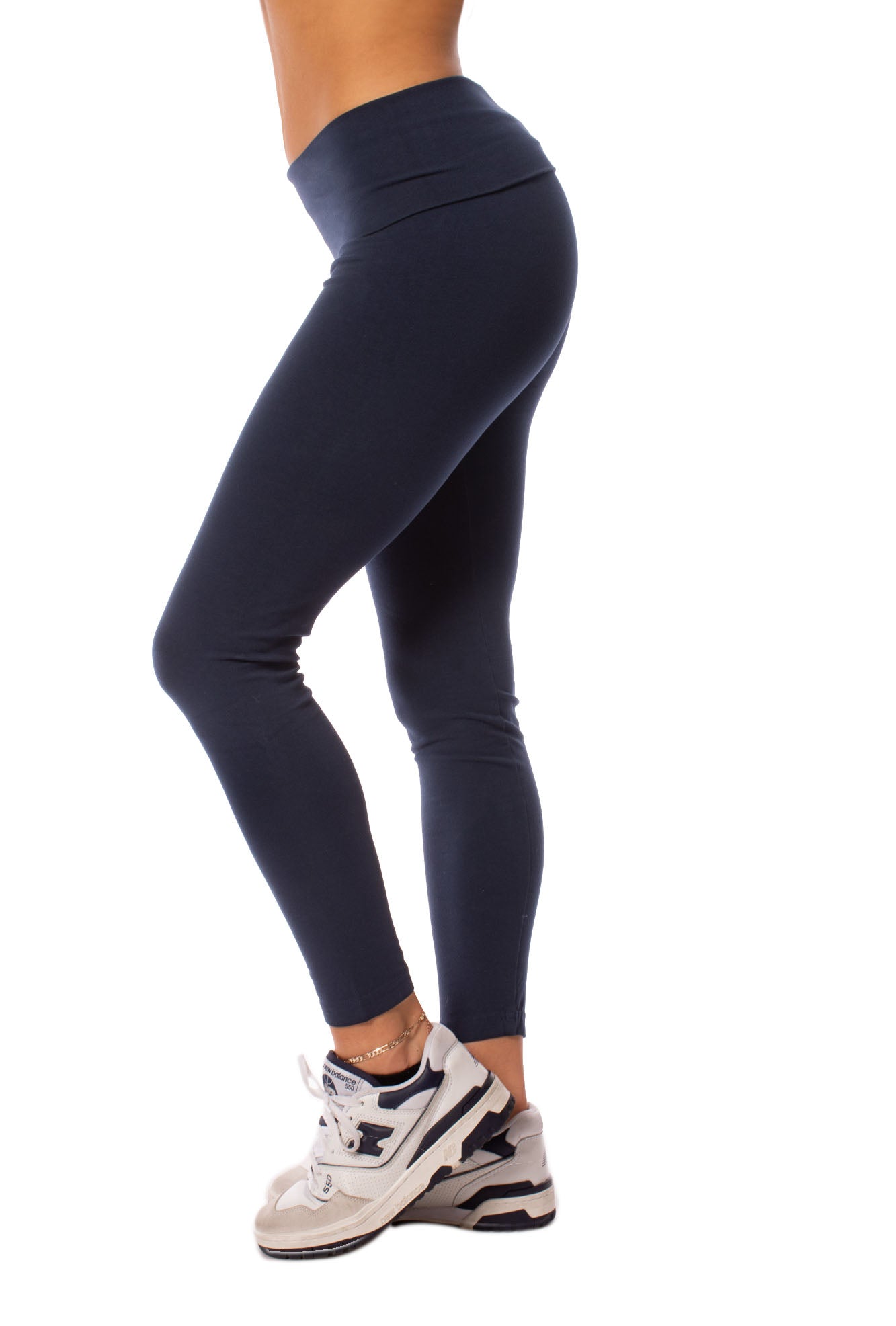 Hard Tail Forever - Contour Roll Down Ankle Legging (W-338, Navy)