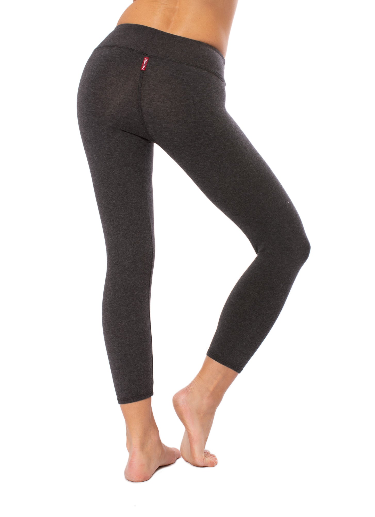 Flat Waist Capri (Style W-374, Dark Charcoal) by Hard Tail Forever