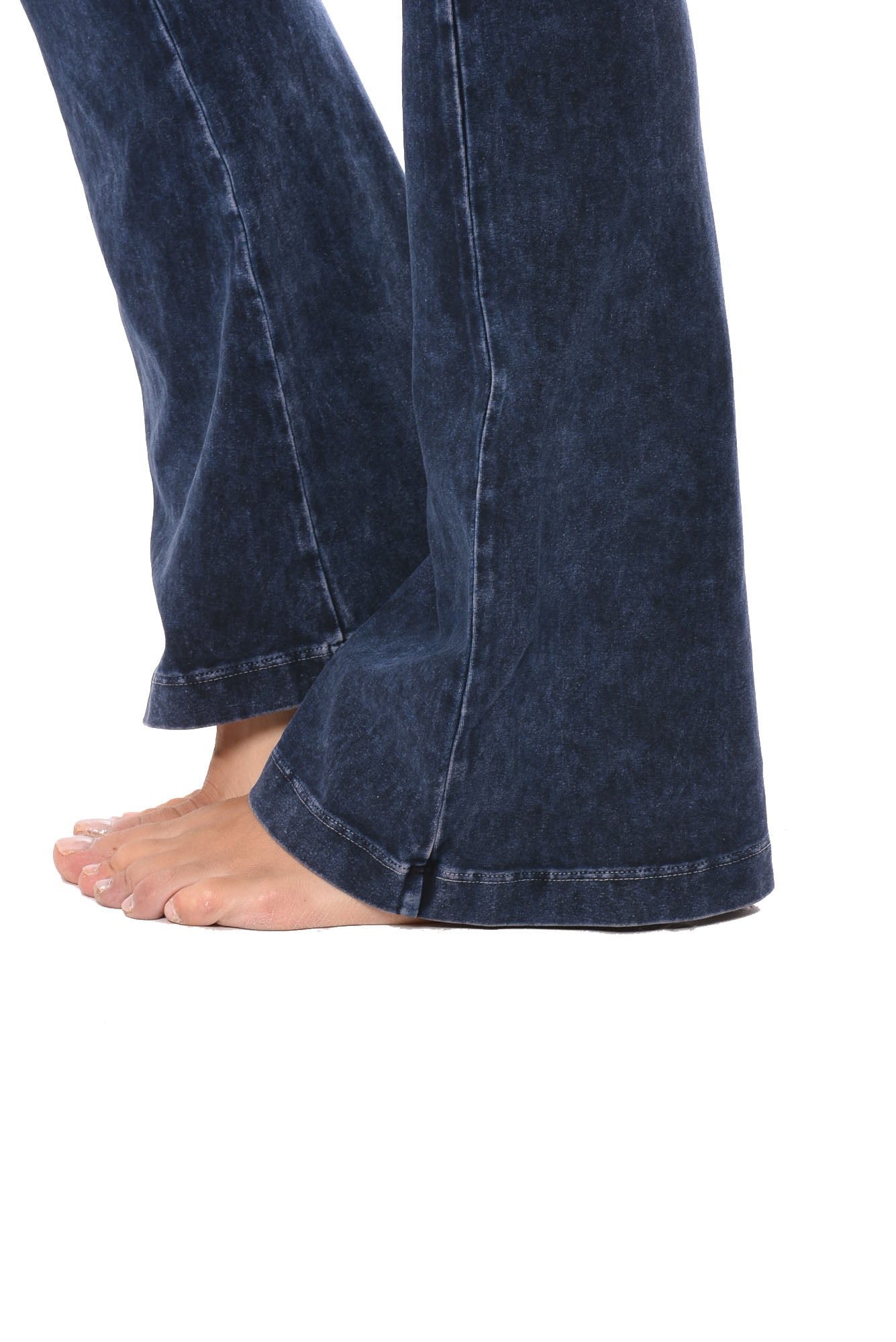 Hard Tail Forever - Contour Roll Down Boho Bell Bottom Flare Pant (W-598, Mineral Wash MW8) alt view 5