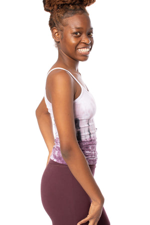 Hard Tail Forever - Long Spaghetti Tank W/Bra (586, Tie-Dye Purple Ice) alt view 1