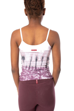Hard Tail Forever - Long Spaghetti Tank W/Bra (586, Tie-Dye Purple Ice) alt view 2