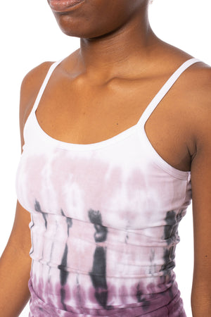 Hard Tail Forever - Long Spaghetti Tank W/Bra (586, Tie-Dye Purple Ice) alt view 4