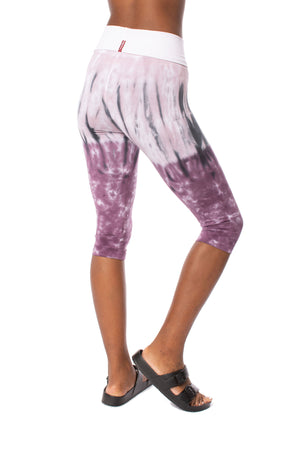 Hard Tail Forever - Roll Down Knee Legging (W-394, Tie-Dye Purple Ice) alt view 2