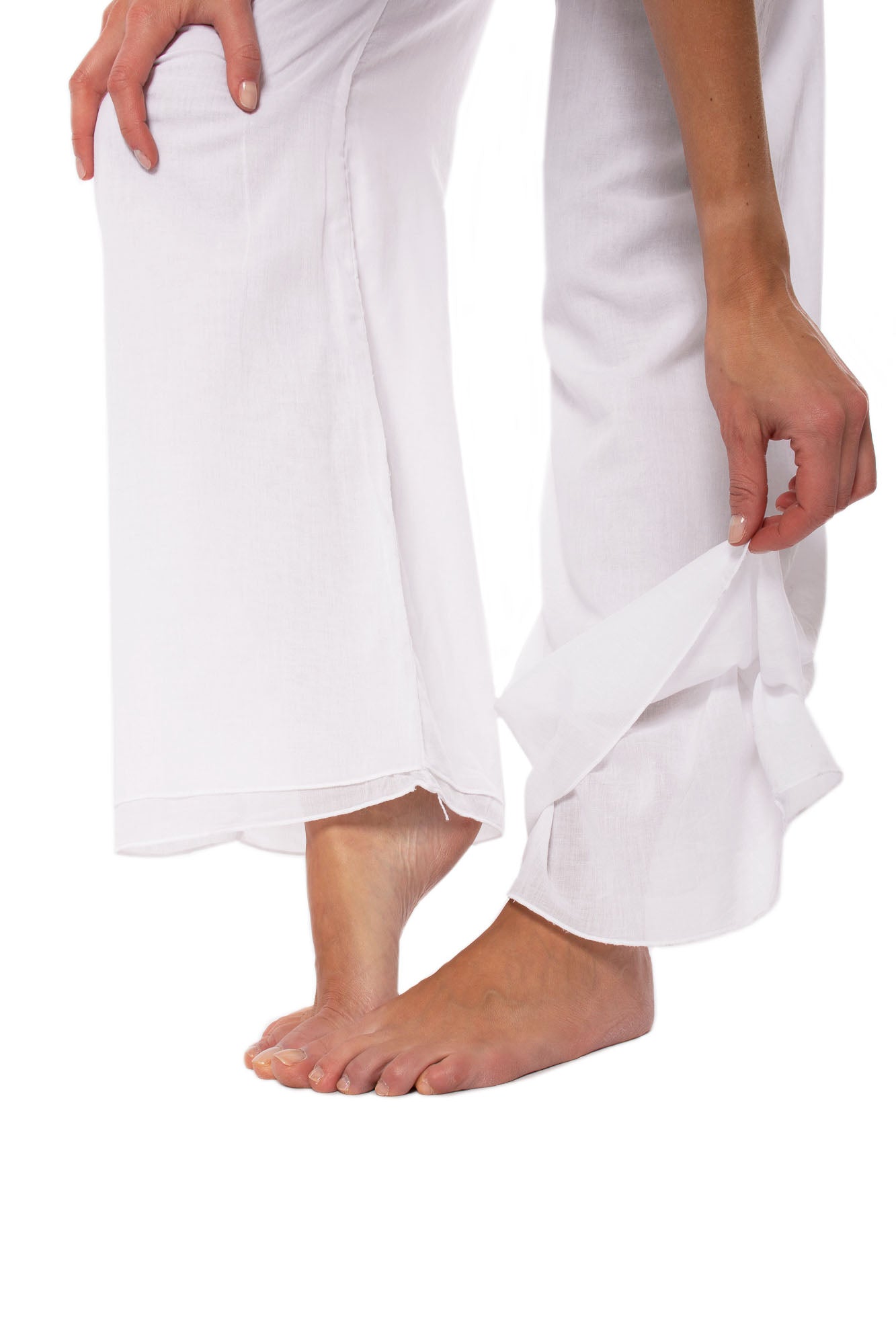 Double Layered Voile Pant (Style VL-29, White) by Hard Tail
