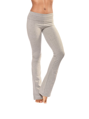 Roll Down Boot Leg Pants (Style 330, Heather Gray) by Hard Tail Forever