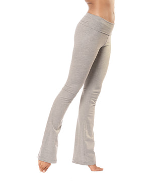 Roll Down Boot Leg Pants (Style 330, Heather Gray) by Hard Tail Forever