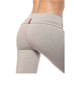 Roll Down Boot Leg Pants (Style 330, Heather Gray) by Hard Tail Forever