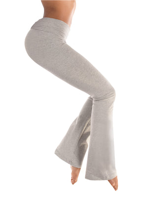 Roll Down Boot Leg Pants (Style 330, Heather Gray) by Hard Tail Forever