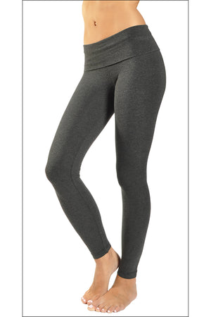 Contour Roll Down Ankle Legging (Style Dark Charcoal) by Hard Tail Forever alt view 1
