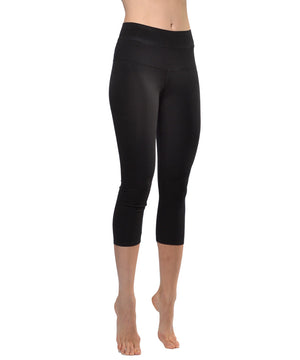 High Rise Capri Legging (Style W-614, Black) by Hard Tail Forever