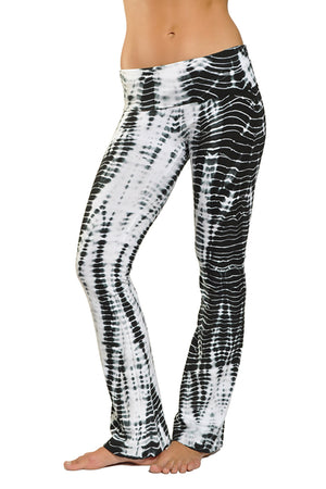 Hard Tail Forever - Contour Roll Down Boho Bell Bottom Flare Pant (W-598, Alligator Tie-Dye) alt view 1