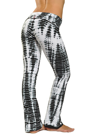 Hard Tail Forever - Contour Roll Down Boho Bell Bottom Flare Pant (W-598, Alligator Tie-Dye)