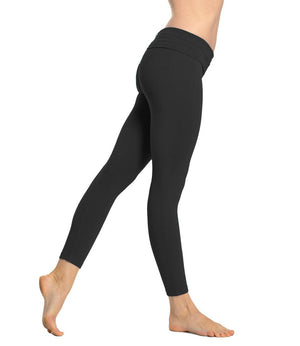Roll Down Layered Legging (Style 588, Black) by Hard Tail Forever